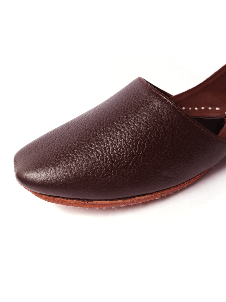 handmade brown pure leather khussa