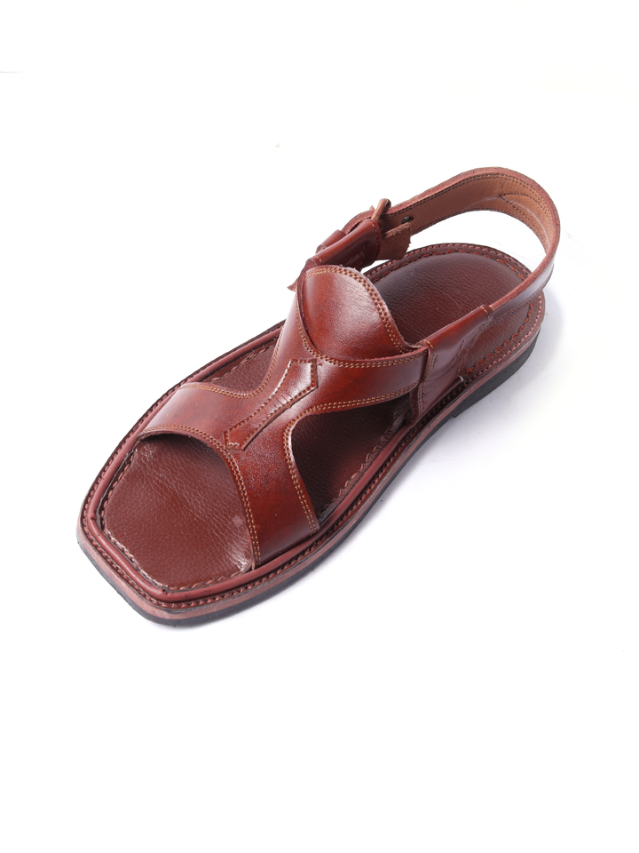 brown pure leather kohati handmade shoe for men