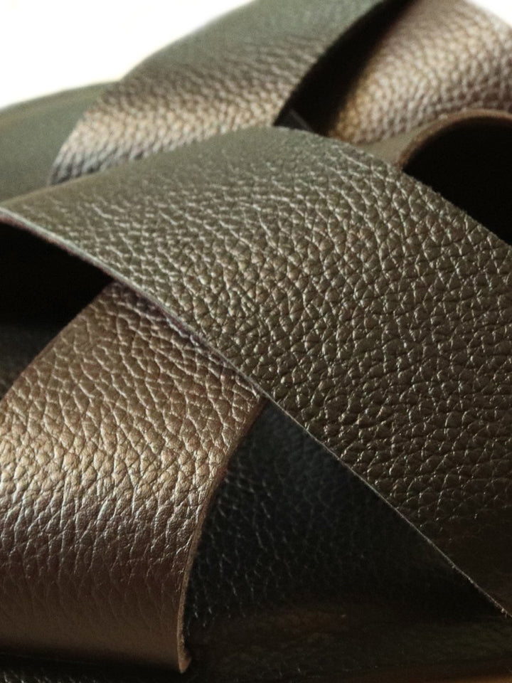 cross strap pure leather kolapuri handmade shoe