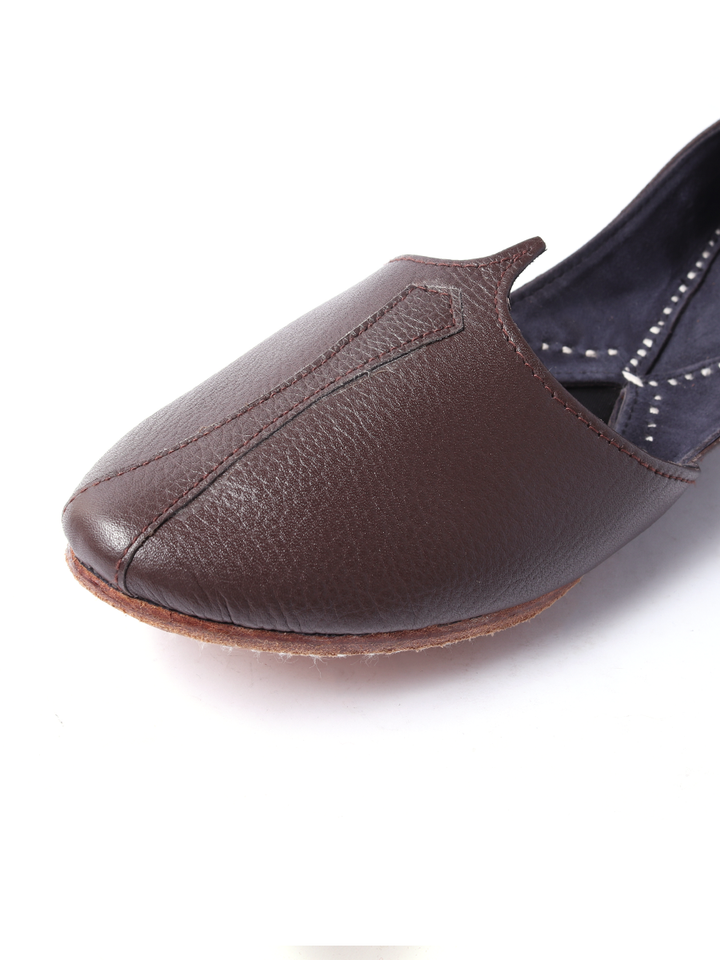 handmade brown pure leather shoe
