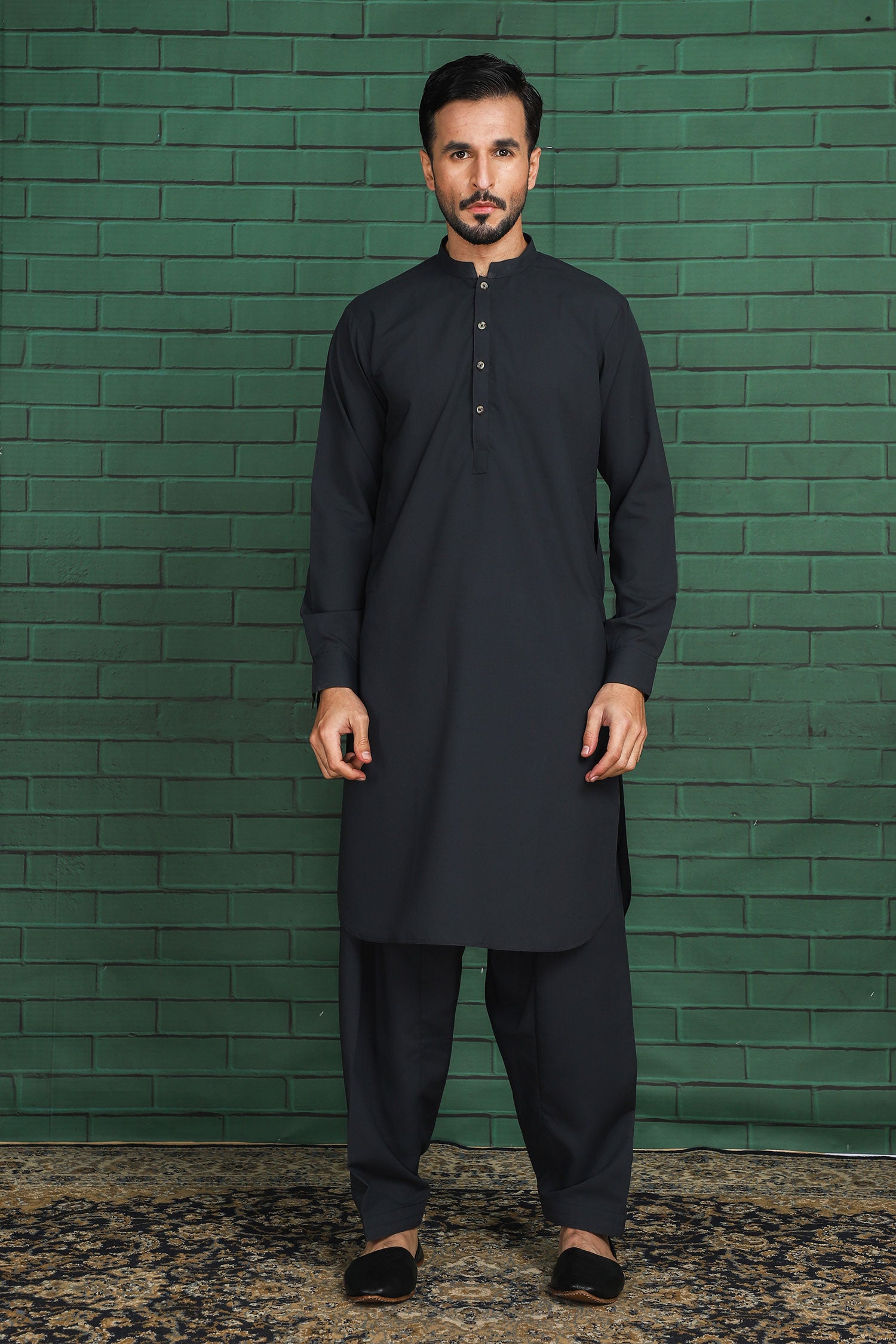 Dark Grey Kurta Shalwar Wrinkle-free – Nauroz